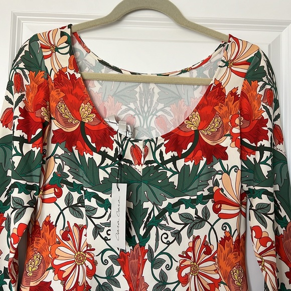 NWT Cara Cara Amaya Floral Sheath Scoop-Back Mini Dress S - Picture 8 of 11